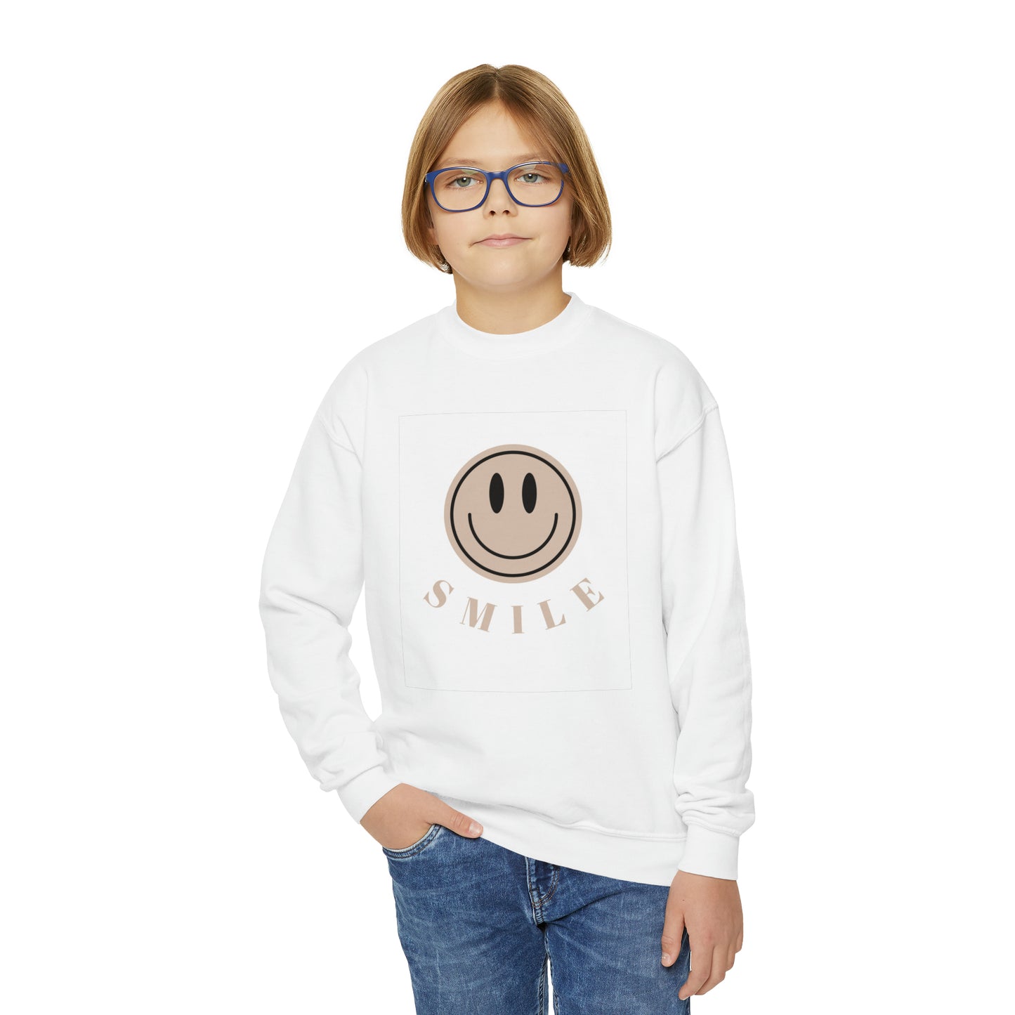 Smiley Face Youth Crewneck Sweatshirt