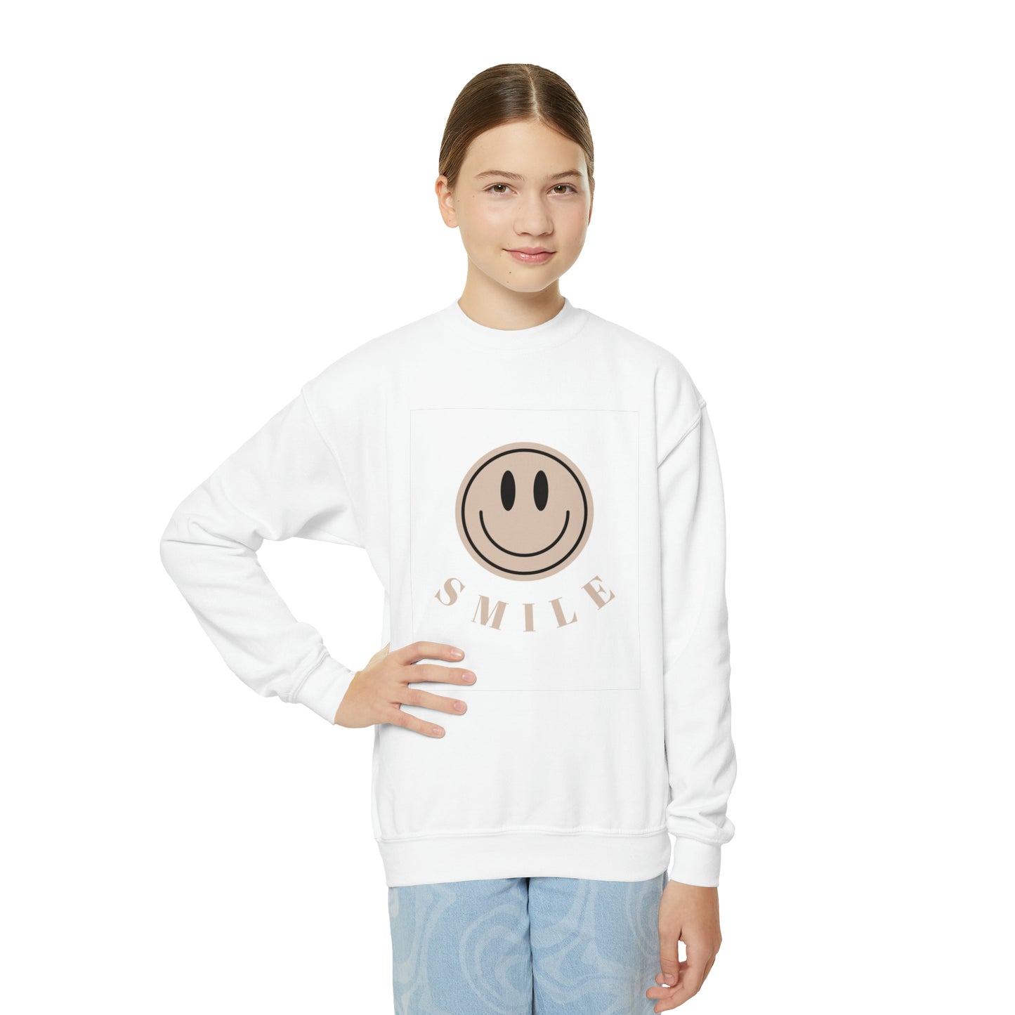 Smiley Face Youth Crewneck Sweatshirt